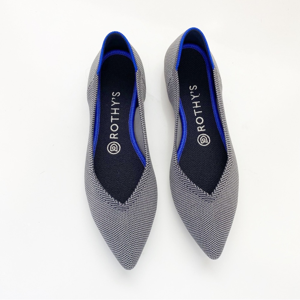 Rothy’s The Point Cloud Grey Birdseye size 7.5